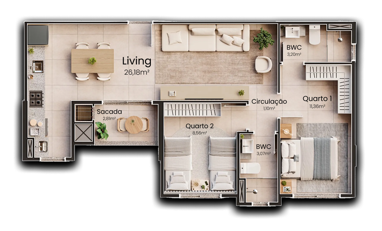 Planta 65,73m² - Final 04 e 05